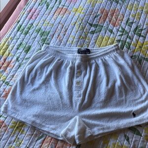 Polo by Ralph Lauren Women's White Terry Athletic Shorts